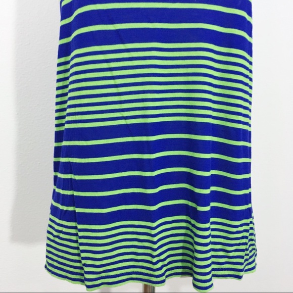 Madewell Blue Green Striped Racerback Tank Top M - Picture 3 of 8